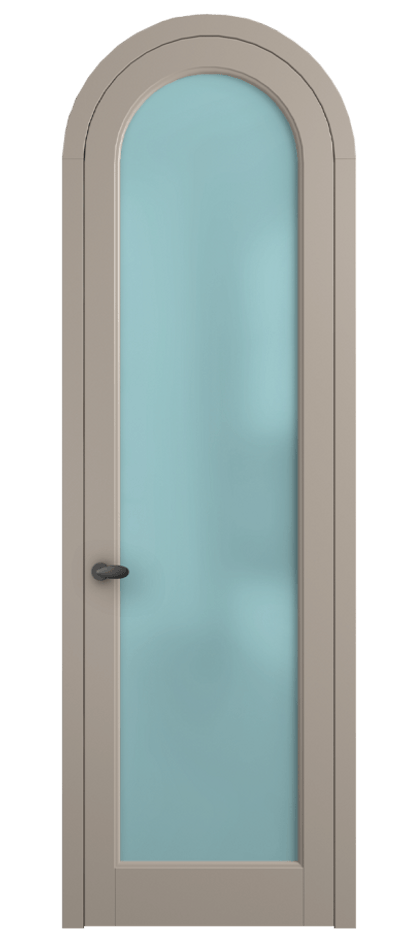 Межкомнатная дверь Палаццо 6814 Матовый бисквитный Сатинированное голубое стекло, триплекс Цена 25407340 so'm | Volhovec