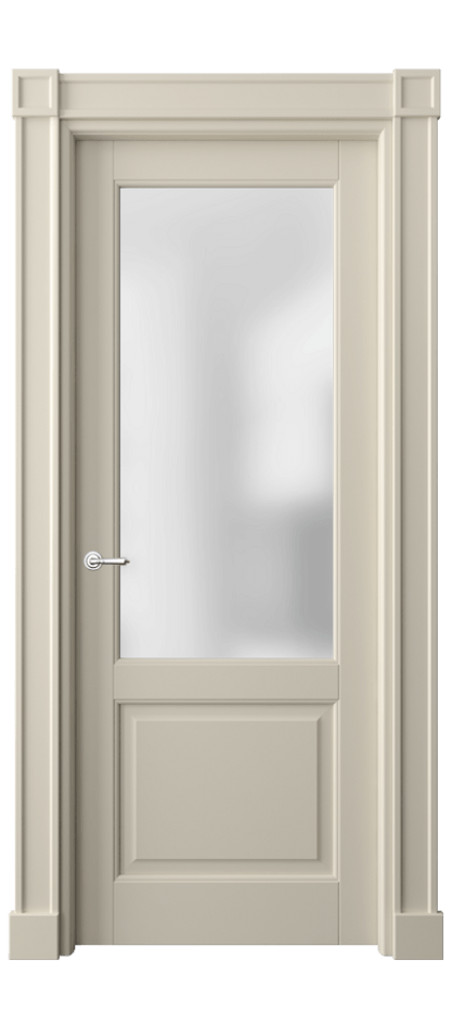 Межкомнатная дверь Тоскана Плано 6302 Матовый бежево-серый Сатинированное стекло Цена 25910720 so'm | Volhovec