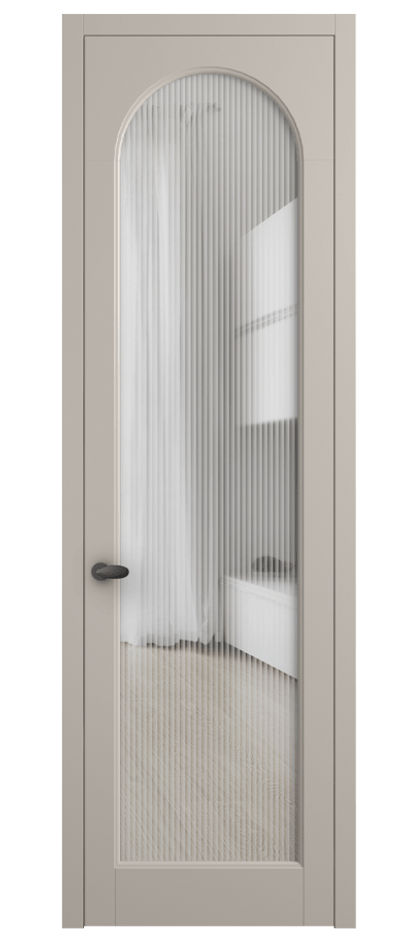 Межкомнатная дверь Палаццо 6804 Матовый светло-бежевый Рифлёное стекло "Мору", триплекс Цена 21320890 so'm | Volhovec