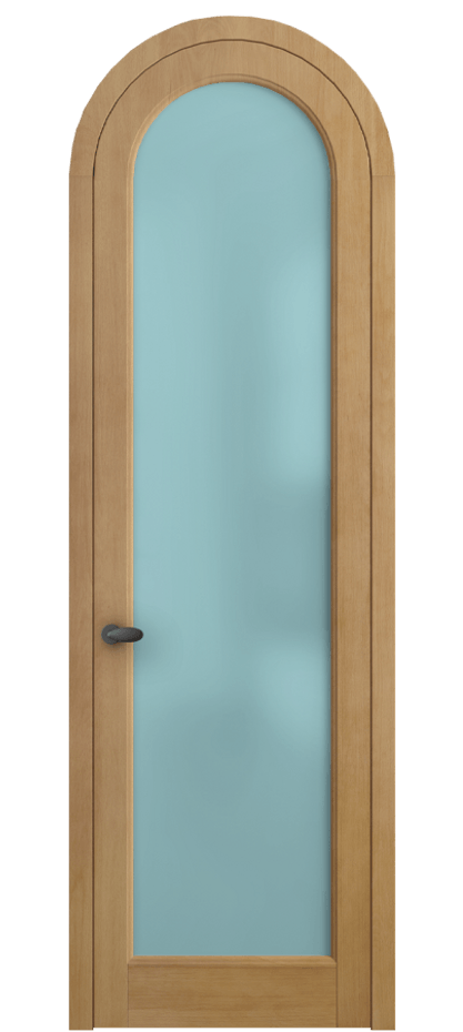 Межкомнатная дверь Палаццо 6814 Бук натуральный матовый Сатинированное голубое стекло, триплекс Цена 188910 ₽ | Volhovec