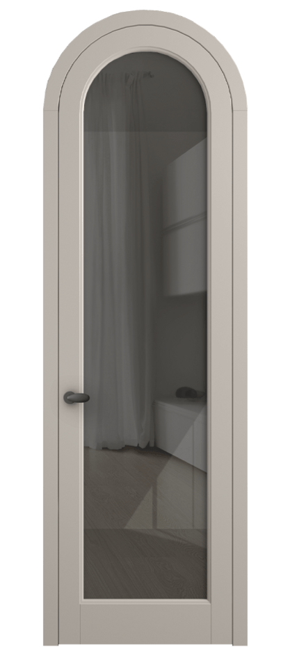 Межкомнатная дверь Палаццо 6814 Матовый светло-бежевый Рефлективное серое стекло "Стопсол", калёное Цена 27031340 so'm | Volhovec