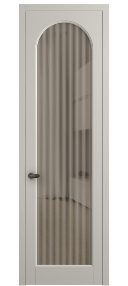Межкомнатная дверь Палаццо 6804 Матовый облачно-серый Рифлёное бронзовое стекло "Дюна", триплекс Цена 20914950 so'm | Volhovec