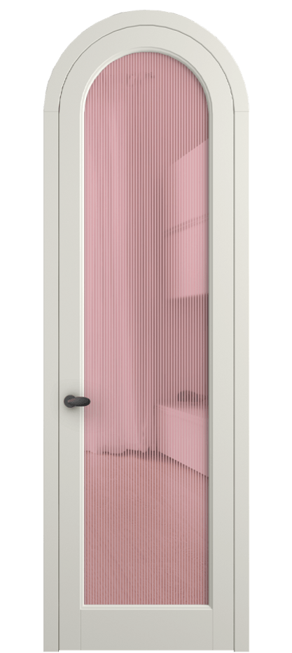 Межкомнатная дверь Палаццо 6814 Матовый жемчужный Рифлёное розовое стекло "Дюна", триплекс Цена 26625340 so'm | Volhovec