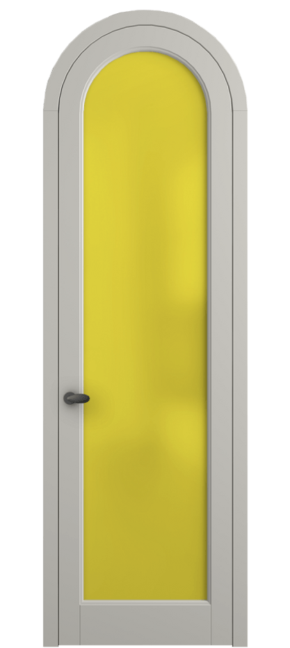 Межкомнатная дверь Палаццо 6814 Матовый тёплый серый Сатинированное жёлтое стекло, триплекс Цена 25407340 so'm | Volhovec