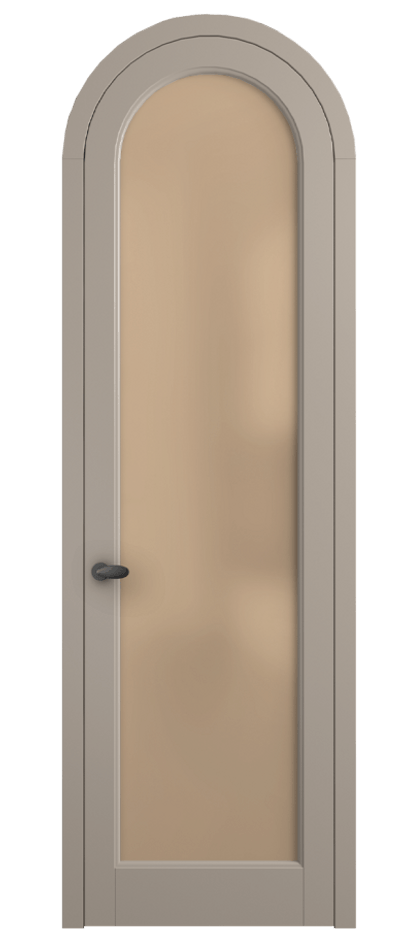 Межкомнатная дверь Палаццо 6814 Матовый бисквитный Сатинированное оранжевое стекло, триплекс Цена 25407340 so'm | Volhovec