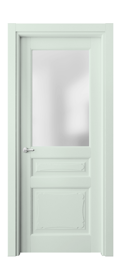 Межкомнатная дверь Тоскана Элегантэ 6324 Матовый белоснежный Сатинированное стекло Цена 128599 ₽ | Volhovec