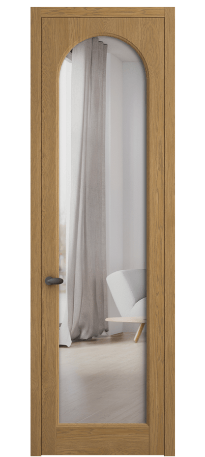 Межкомнатная дверь Палаццо 6804 Дуб солнечный матовый Двустороннее зеркало, триплекс Цена 31369450 so'm | Volhovec