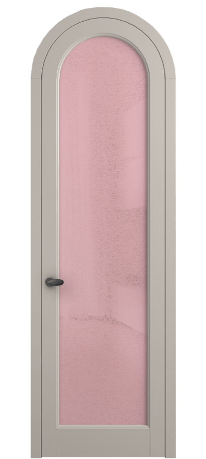 Межкомнатная дверь Палаццо 6814 Матовый светло-бежевый Фактурное розовое стекло "Лёд", триплекс Цена 26625340 so'm | Volhovec