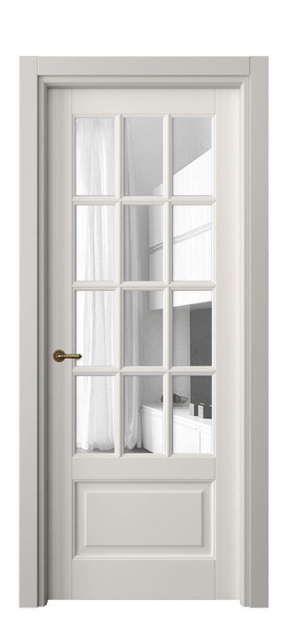 Межкомнатная дверь Toscana Grigliato 6313 Бук пудровый белый Прозрачное стекло Цена 23182400 so'm | Volhovec