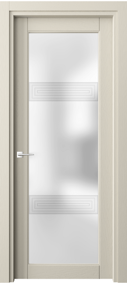 Межкомнатная дверь Эго 6112 Дуб бежево-серый Сатинированное стекло "3Д" Цена 24644000 so'm | Volhovec