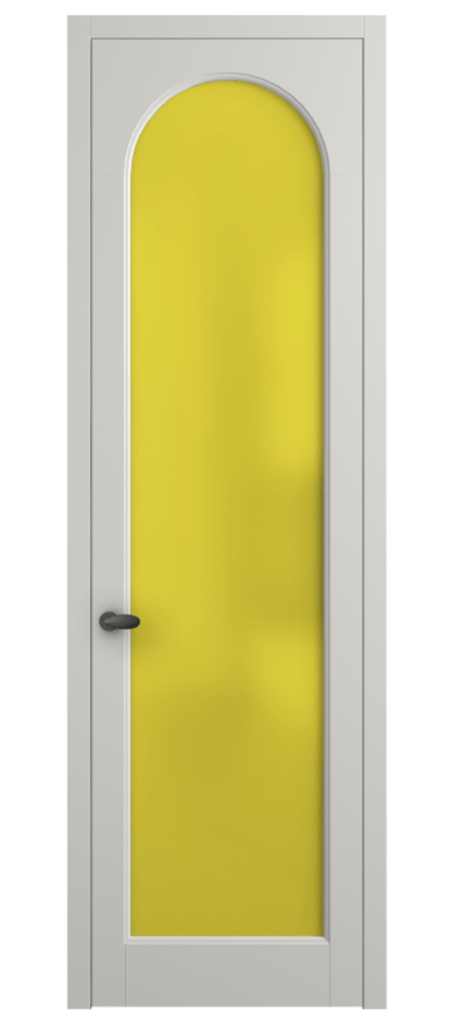 Межкомнатная дверь Палаццо 6804 Матовый серый Сатинированное жёлтое стекло, триплекс Цена 19696950 so'm | Volhovec