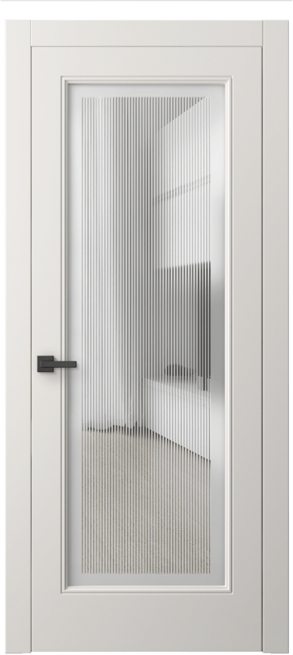 Межкомнатная дверь Linea 8300 Матовый пудровый белый Сатинированное с гравировкой "Каннелюры", триплекс Цена 16990900 so'm | Volhovec