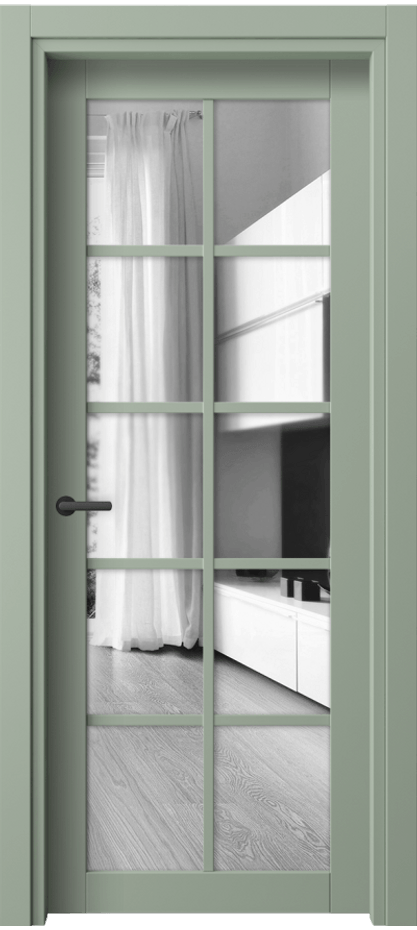 Межкомнатная дверь Neo// 2106 ПЭТ светло-оливковый Двустороннее зеркало, триплекс Цена 7673200 so'm | Volhovec