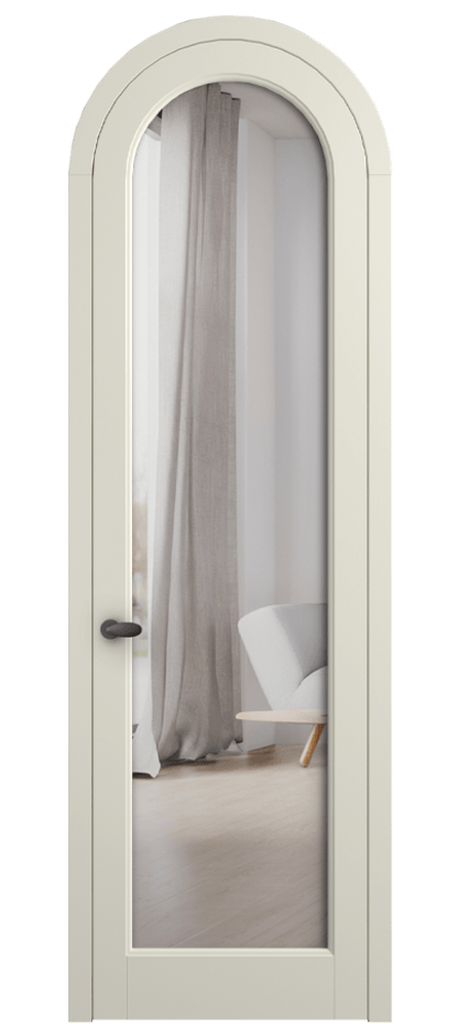 Межкомнатная дверь Палаццо 6814 Матовый молочно-белый Двустороннее зеркало, триплекс Цена 25813340 so'm | Volhovec