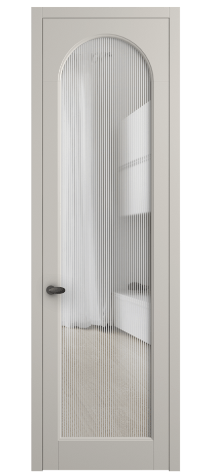 Межкомнатная дверь Палаццо 6804 Матовый облачно-серый Рифлёное стекло "Дюна", триплекс Цена 20914950 so'm | Volhovec