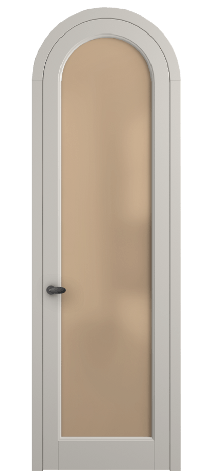 Межкомнатная дверь Палаццо 6814 Матовый облачно-серый Сатинированное оранжевое стекло, триплекс Цена 26036640 so'm | Volhovec