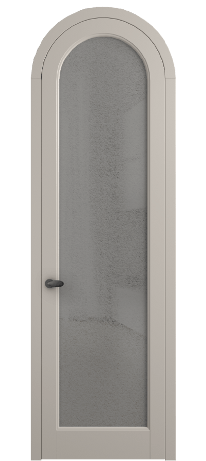 Межкомнатная дверь Палаццо 6814 Матовый светло-бежевый Фактурное серое стекло "Лёд", триплекс Цена 27254640 so'm | Volhovec