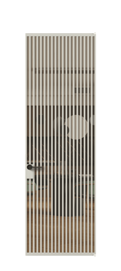 Алюминиевая дверь АЛПЛ040.06 Алюминий тёплый серый Прозрачное оранжевое стекло, триплекс Цена 46826010  | Volhovec