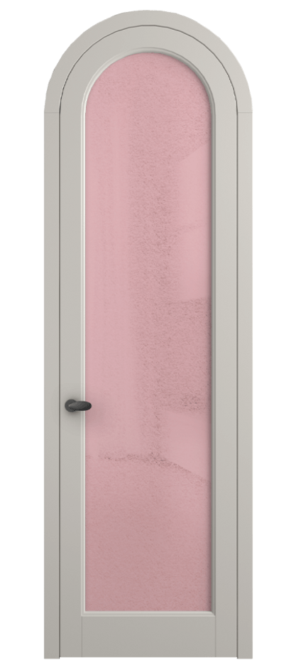 Межкомнатная дверь Палаццо 6814 Матовый облачно-серый Фактурное розовое стекло "Лёд", триплекс Цена 26625340 so'm | Volhovec