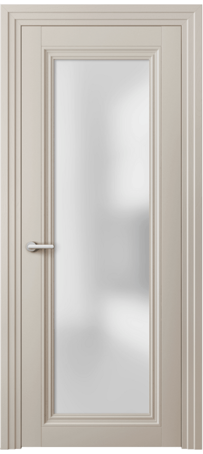 Межкомнатная дверь Центро 2502 Матовый светло-бежевый Сатинированное стекло Цена 15143600 so'm | Volhovec