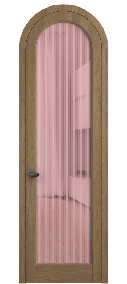 Межкомнатная дверь Палаццо 6814 Дуб мускатный матовый Рифлёное розовое стекло "Дюна", триплекс Цена 43979810 so'm | Volhovec