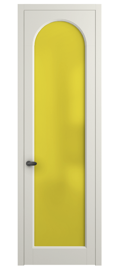 Межкомнатная дверь Палаццо 6804 Матовый жемчужный Сатинированное жёлтое стекло, триплекс Цена 19696950 so'm | Volhovec