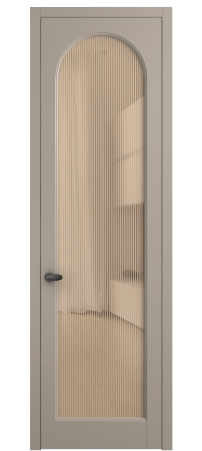 Межкомнатная дверь Палаццо 6804 Матовый бисквитный Рифлёное оранжевое стекло "Дюна", триплекс Цена 20914950 so'm | Volhovec