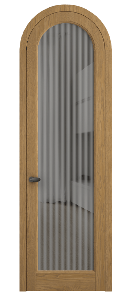 Межкомнатная дверь Палаццо 6814 Дуб солнечный матовый Рифлёное серое стекло "Дюна", триплекс Цена 43106910 so'm | Volhovec