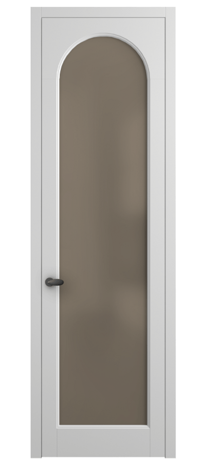 Межкомнатная дверь Палаццо 6804 Матовый белоснежный Сатинированное бронзовое стекло, триплекс Цена 19696950 so'm | Volhovec