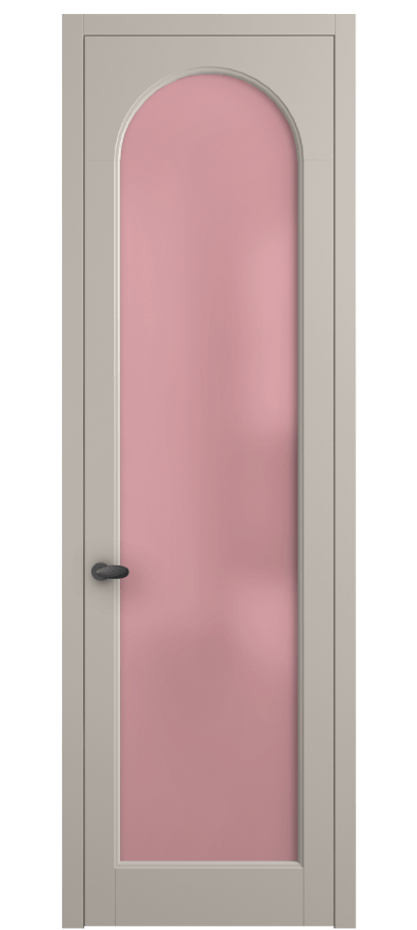 Межкомнатная дверь Палаццо 6804 Матовый светло-бежевый Сатинированное розовое стекло, триплекс Цена 19696950 so'm | Volhovec