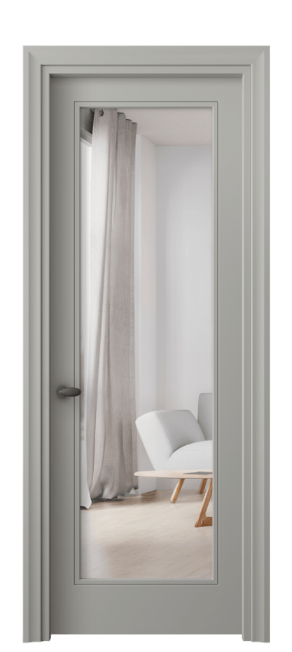 Дверь межкомнатная Esse 8502 Матовый нейтральный серый Двустороннее зеркало, триплекс, 7 мм Фигурный универсальный наличник МНСР Цена 13824100 so'm Наличники уже входят в базовый комплект. Фабрика дверей Волховец 8 (800) 551 43 19 Межкомнатная дверь Esse 8502 Матовый нейтральный серый Двустороннее зеркало, триплекс, 7 мм Цена 13824100 so'm | Volhovec