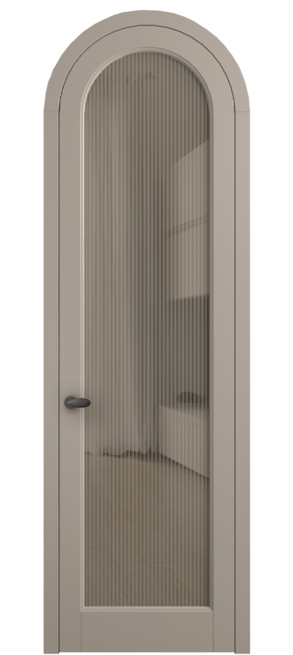 Межкомнатная дверь Палаццо 6814 Матовый бисквитный Рифлёное бронзовое стекло "Мору", триплекс Цена 27031340 so'm | Volhovec