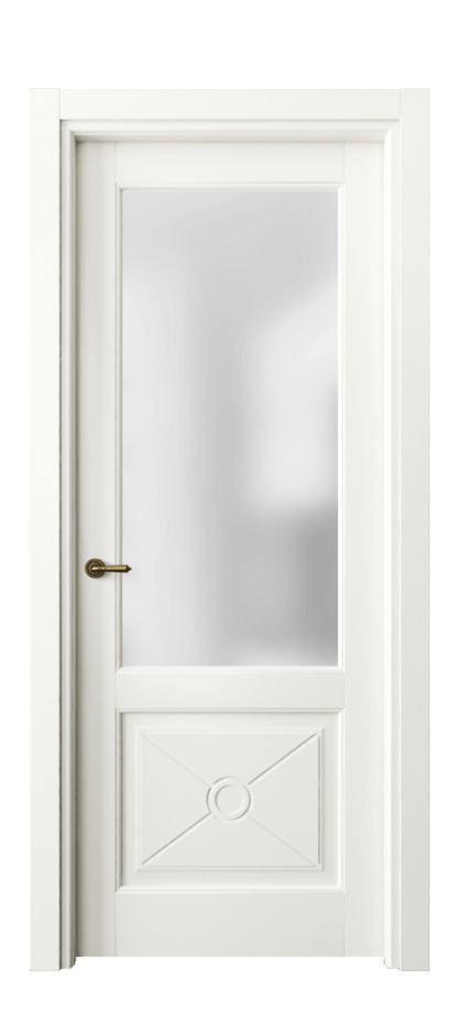 Межкомнатная дверь Тоскана Литера 6362 Матовый жемчужный Сатинированное стекло Цена 21152400 so'm | Volhovec