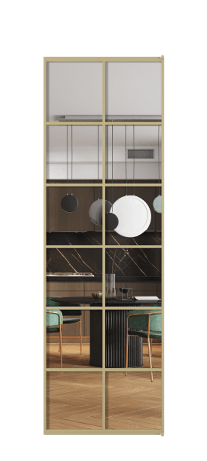 Алюминиевая дверь АЛПЛ040.05  Прозрачное стекло "Кристал Вижн", калёное Цена 29542590  | Volhovec