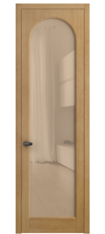 Межкомнатная дверь Палаццо 6804 Бук натуральный матовый Рифлёное оранжевое стекло "Дюна", триплекс Цена 25837700 so'm | Volhovec