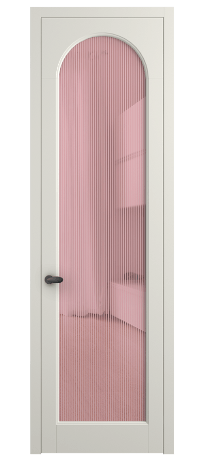 Межкомнатная дверь Палаццо 6804 Матовый жемчужный Рифлёное розовое стекло "Дюна", триплекс Цена 20914950 so'm | Volhovec