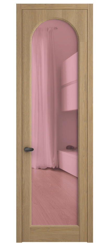 Межкомнатная дверь Палаццо 6804 Дуб соломенный матовый Прозрачное розовое стекло, триплекс Цена 30963450 so'm | Volhovec
