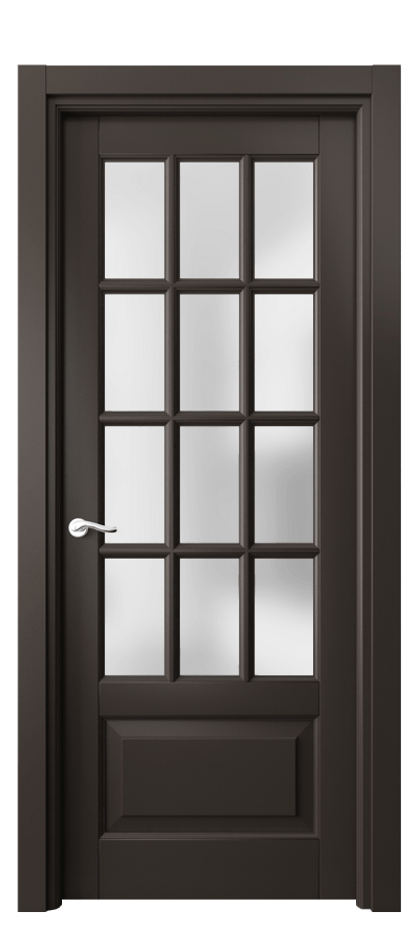 Межкомнатная дверь Лигнум 0728 Матовый антрацит Сатинированное стекло Цена 23547800 so'm | Volhovec