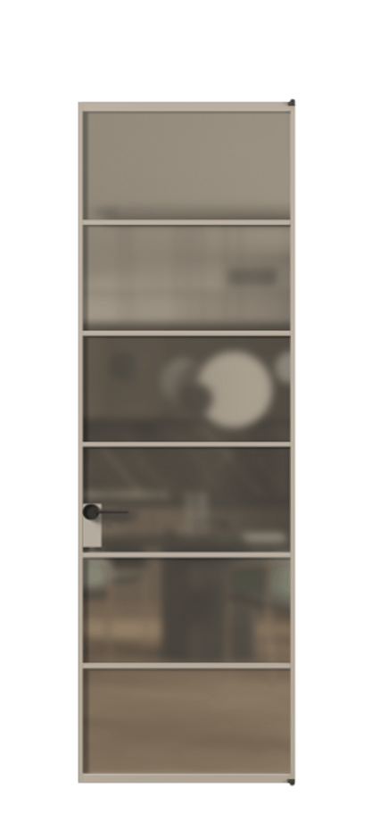 Алюминиевая дверь АЛПЛ040.04 Алюминий бисквитный Сатинированное бронзовое стекло, триплекс. Без короба АБСК Цена 26091590 Стоимость комплекта двери включает:
1. Полотно (600/650/700/750/800/850/900/950*2000-2400 мм).
2. Короб
3. Комплект фурнитуры (2 торцевые петли и магнитный замок с ответной планкой). Фабрика дверей Волховец 8 (800) 551 43 19 Алюминиевая дверь АЛПЛ040.04 Алюминий бисквитный Сатинированное бронзовое стекло, триплекс Цена 26091590 | Volhovec