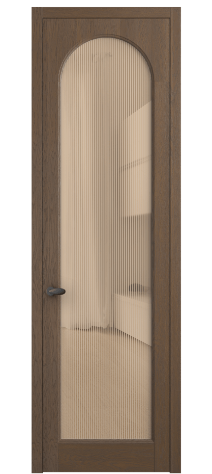 Межкомнатная дверь Палаццо 6804 Дуб туманный матовый Рифлёное оранжевое стекло "Дюна", триплекс Цена 31308550 so'm | Volhovec