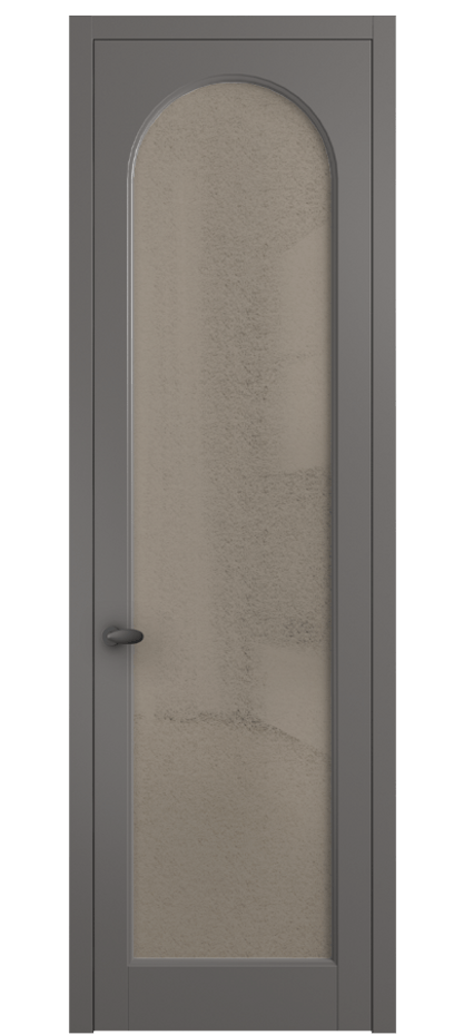 Межкомнатная дверь Палаццо 6804 Матовый классический серый Фактурное бронзовое стекло "Лёд", триплекс Цена 20914950 so'm | Volhovec