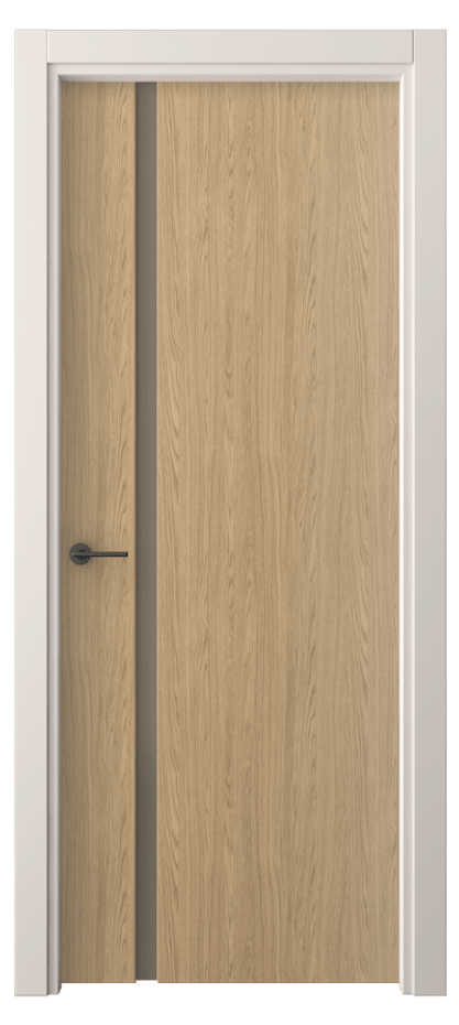 Межкомнатная дверь Фридом 4222 Жемчужный дуб Сатинированное бронзовое стекло, триплекс Цена 34939 ₽ | Volhovec