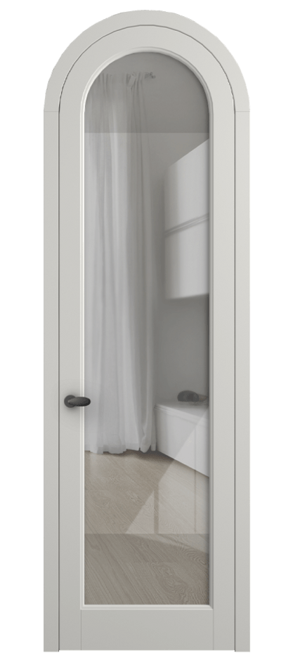 Межкомнатная дверь Палаццо 6814 Матовый серый Рефлективное прозрачное стекло "Stopsol", калёное Цена 27031340 so'm | Volhovec