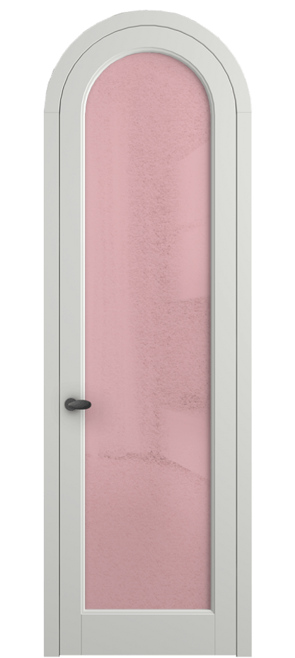 Межкомнатная дверь Палаццо 6814 Матовый светло-серый Фактурное розовое стекло "Лёд", триплекс Цена 26625340 so'm | Volhovec