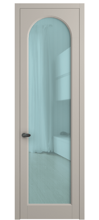 Межкомнатная дверь Палаццо 6804 Матовый светло-бежевый Рифлёное голубое стекло "Мору", триплекс Цена 21320950 so'm | Volhovec