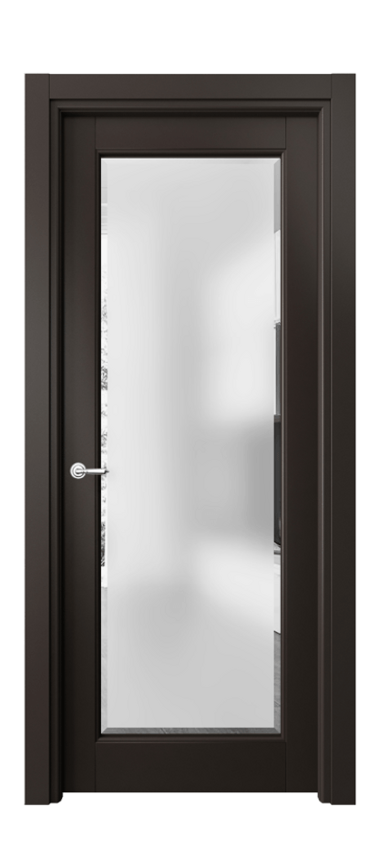 Межкомнатная дверь Тоскана Ромбо 6300 Матовый антрацит Сатинированное стекло с фацетом Цена 19142700 so'm | Volhovec