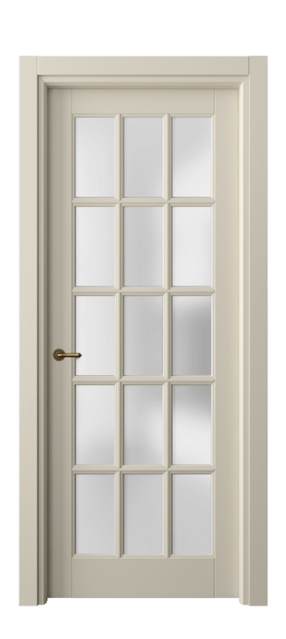 Межкомнатная дверь Тоскана Грильято 6311 Матовый бежево-серый Сатинированное стекло Цена 22715500 so'm | Volhovec