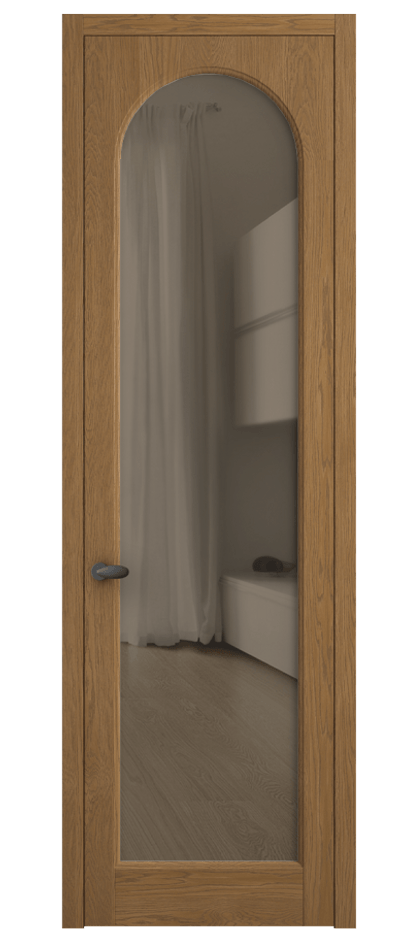 Межкомнатная дверь Палаццо 6804 Дуб пряный матовый Прозрачное бронзовое стекло, триплекс Цена 30963450 so'm | Volhovec