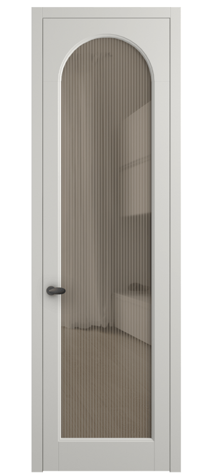 Межкомнатная дверь Палаццо 6804 Матовый серый Рифлёное бронзовое стекло "Мору", триплекс Цена 21320950 so'm | Volhovec