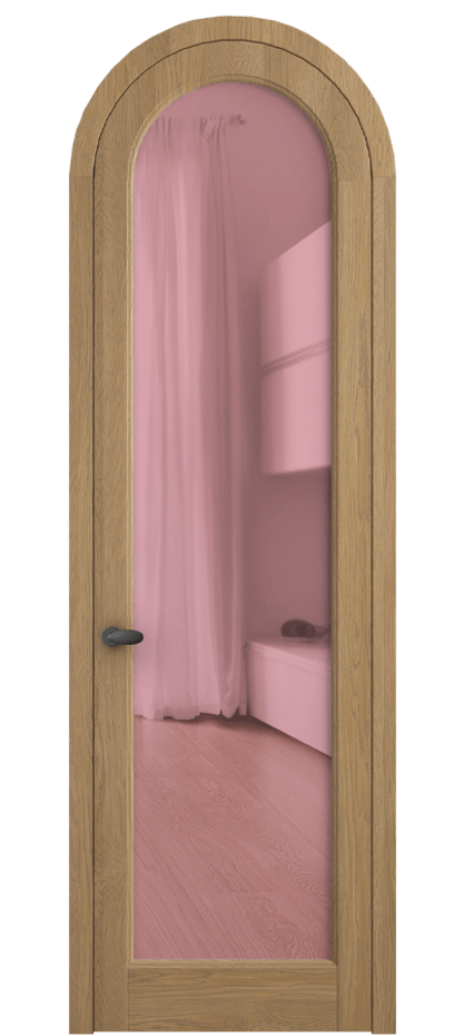 Межкомнатная дверь Палаццо 6814 Дуб пшеничный матовый Прозрачное розовое стекло, триплекс Цена 41888910 so'm | Volhovec